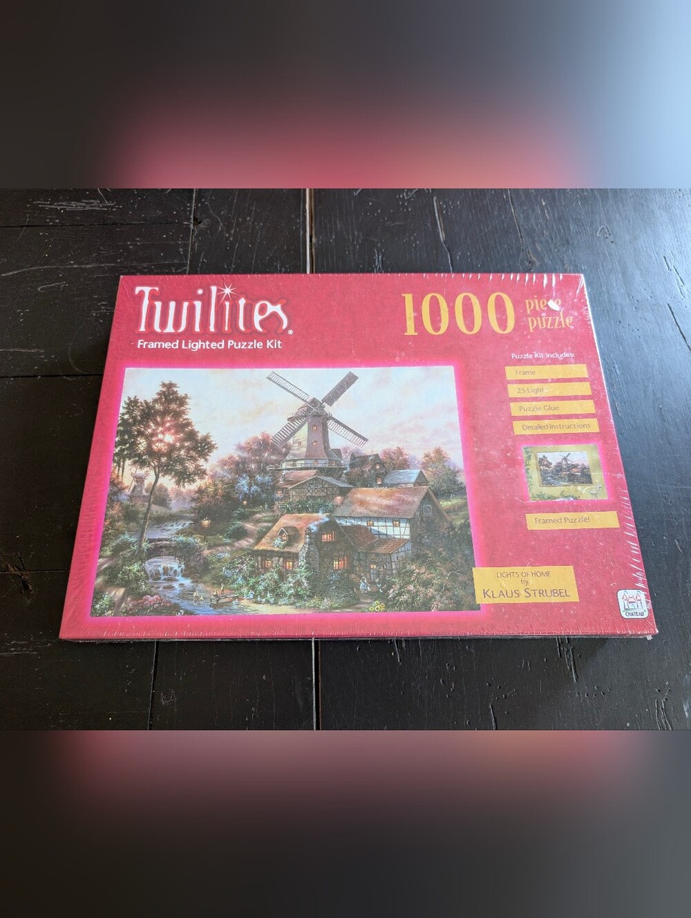 Chateau Twilites 1000-Piece Framed Lighted Puzzle Kit Lights of Home New